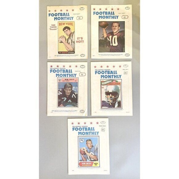 Other - Lot of 5 Football Monthly Price Guides 1989 & 1990 Dellaferas’ Original Card